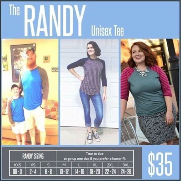 Lularoe striped Randy tee  - Picture 5 of 5
